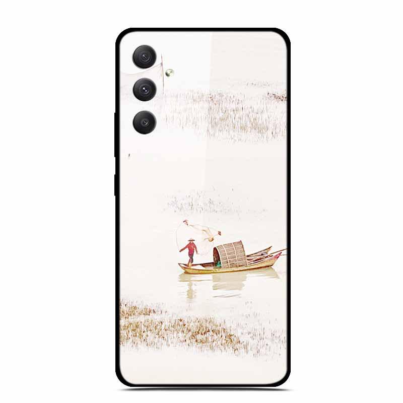 Чехол для телефона Samsung A35 5G - Персонализированный Цветной Закаленный Стеклянный, Противоударный.