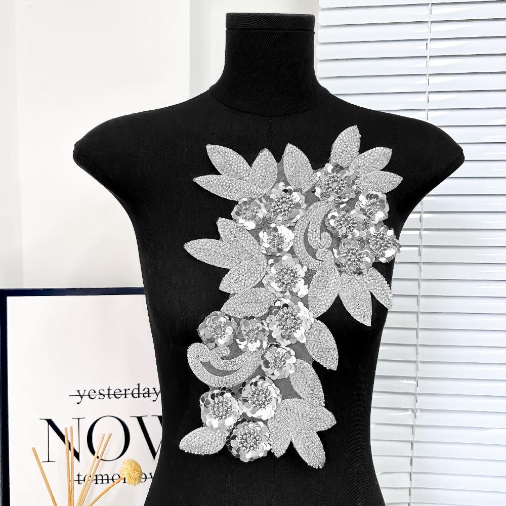 Three Dimensional Flowers Flower Embroidered Patches Sequin Patch Repair Women Clothes