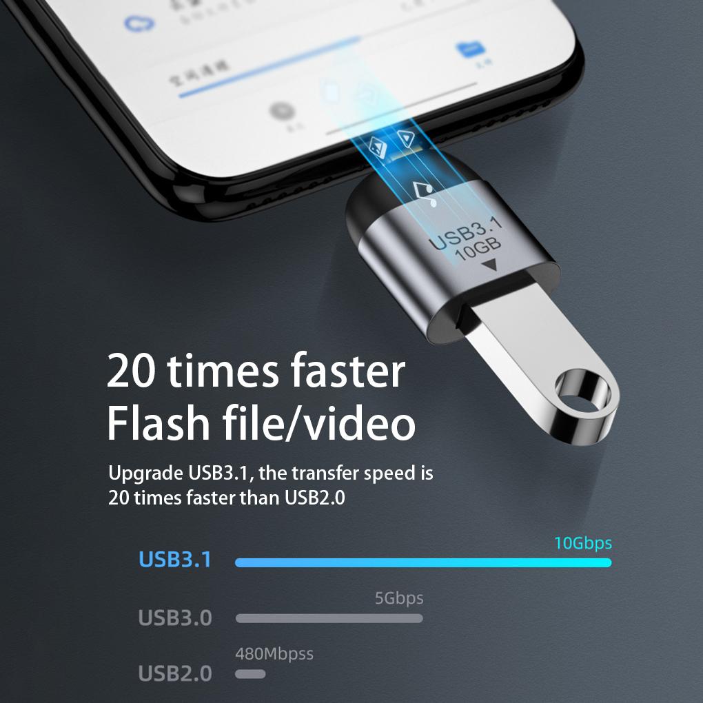 Адаптер USB 3.1 для телефона Аудио Видео Быстрая скорость Конвертер из алюминиевого сплава Переходные разъемы Аксессуар для настольного ПК