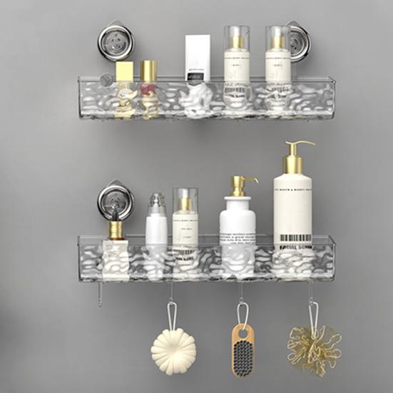 Шт. Стеллаж для хранения в ванной комнате, прозрачный, толстый, треугольный, прямоугольной формы, без ударов, противоскользящий, сильное всасывание, большая несущая способность, душ