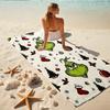 1Pc Grinch Christmas Beach Towel, Quick Dry, Multi-Use for Beach Pool Gym Yoga Home Travel, Christmas, Halloween, Xmas Gift S1