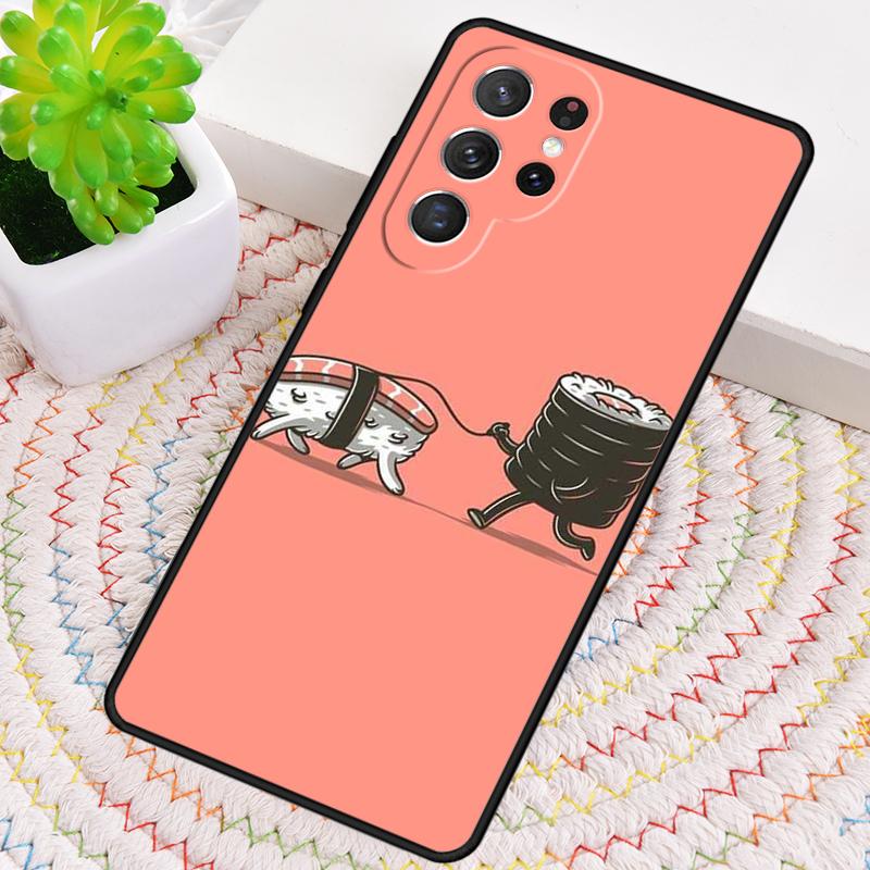 Japanese cuisine Sushi food Silicone Phone Case For Samsung Galaxy note 10 pro S26 S25 S24 S23 S22 S21 Plus S25Ultra Capa Cover