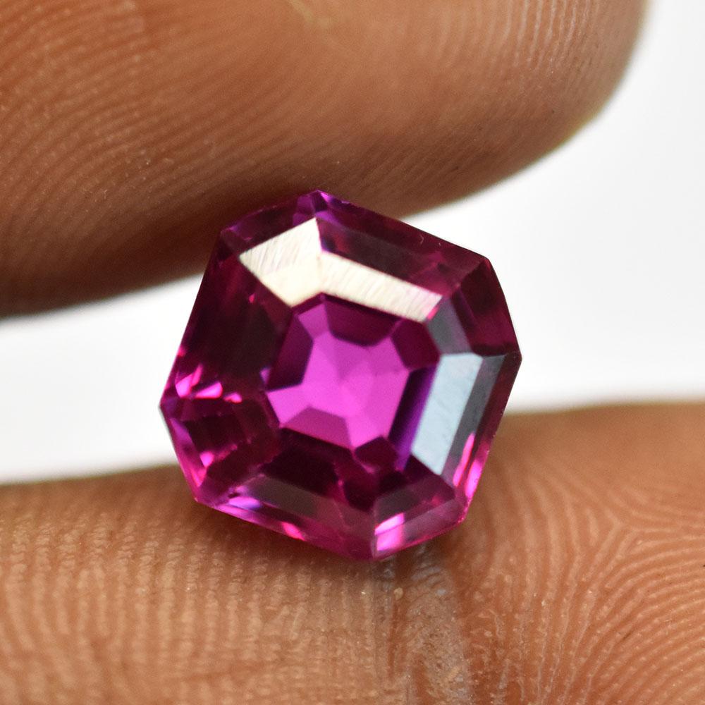 Natural Pink Ruby Loose Gemstone 5.95 ct Square Cut 9x9mm Flawless for Jewelry Making and Crafts