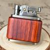 Retro Kerosene Lighter Oil Gasoline Wood Metal Lighter Grinding Wheel Brass Core Cigarette Lighter Gadget Collection Gift