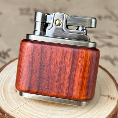 Ретро керосиновая зажигалка, масляная, бензиновая, деревянная, металлическая, с колесиком, латунный сердечник, зажигалка для сигарет, гаджет, коллекция, подарок