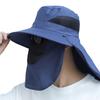 Мужская рыбацкая шляпа с крышкой для лица и шеи с большими полями, полой сеткой, солнцезащитным кремом и защитой от ультрафиолета, с полным покрытием, отличная воздухопроницаемость, дорожная кепка для рыбалки на открытом воздухе