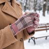 Wind Resistant Winter Touchscreen Gloves Cold Resistant Plaid Gloves Full Finger Gloves Winter