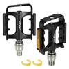 Lixada Bike Pedals MTB Bicycle Cycling Platform Pedal with Extender Adapter