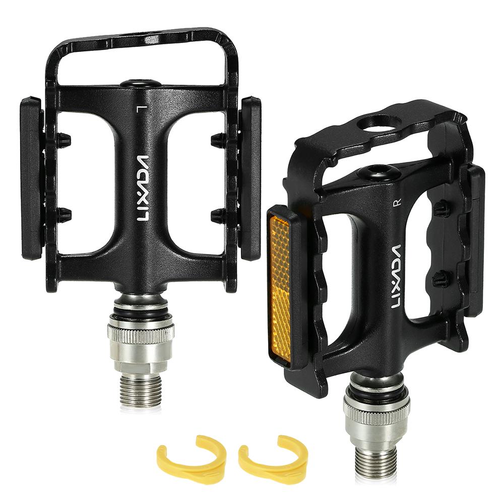 Lixada Bike Pedals MTB Bicycle Cycling Platform Pedal with Extender Adapter