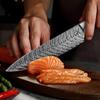 8-дюймовый дамаск Нож шеф-повара Кухонный нож Лосось Сашими Дамасский нож Нож для нарезки Кухонный нож