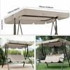 2025 New Replacement Swing Seat Canopy Cover Set Garden Chair Hammock Cushion 3 Seater Canopy Chair Cover (Frame Not Included)