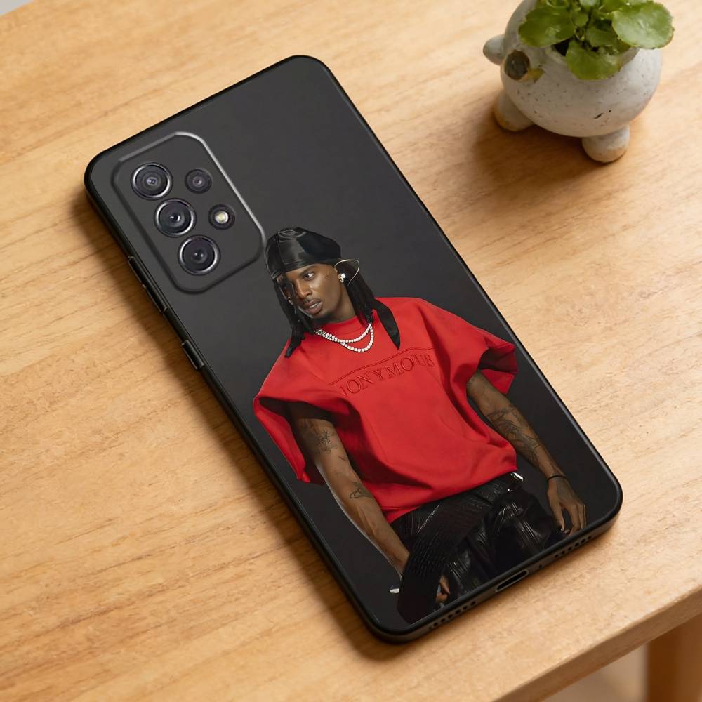 Чехол для телефона Singer P-Playboi C-Carti для Samsung Galaxy A73,21,22,32,71,53,52,51,80,5G Мягкий черный чехол
