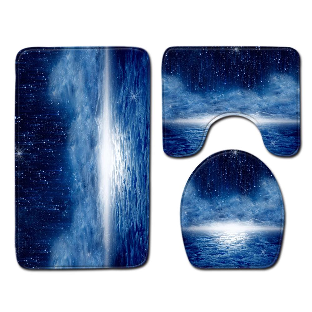 Star Bathroom Floor Mat Toilet Three-Piece Set