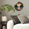 Decorative 30cm Round Glass Wall Clock with Vintage-Inspired Numerals and Warm Finish