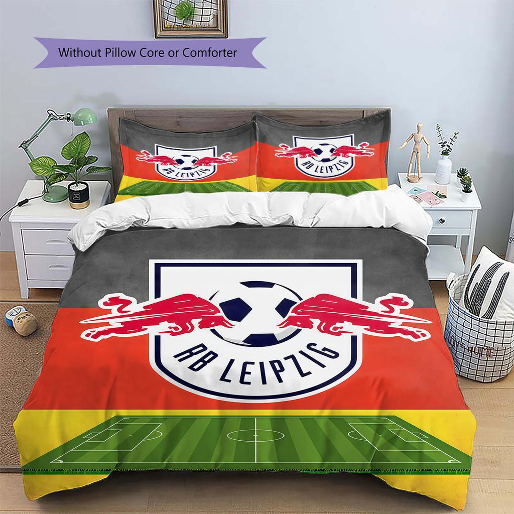 RasenBallsport Leipzig Pattern Bedding Quilt Set Home Decoration Gift (1 * duvet cover + 2 * pillowcase without core)