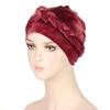 8 Colors New Fashion Braid Tie Dyed Multicolor Soft Muslim Hijab Turban Hat