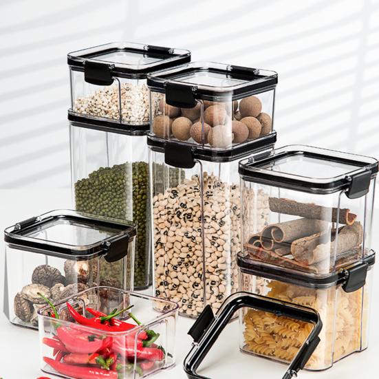 Sealed Can Transparent Large Capacity PP Visible Food Storage Container for Home