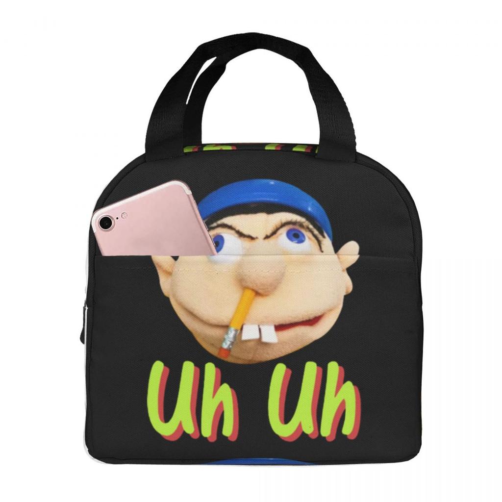 Jeffy I Hate Green Beans Insulated Lunch Bag for Kids School Cooler Thermal Food Box Tote Portable Lunch Boxes Container