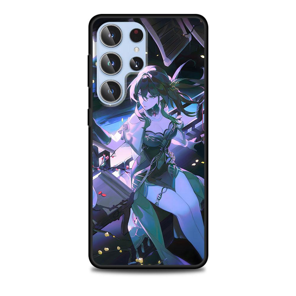 Чехол Ruan Mei Honkai Star Rail для Samsung Galaxy S23 S21 S20 FE S24 S22 Ultra S10 S10e S9 Plus Мягкий Черный ТПУ Чехол для Телефона