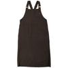 And Packable "Larobo" Overalls Apron, 100cm Long, 55cm Wide, Unisex, Suitable for Outdoor Activities, Cafes, and Nursery Schools, Side Pockets, Black,