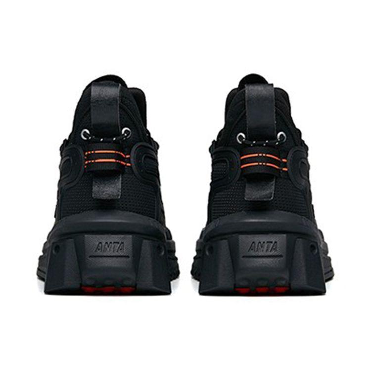 Anta Spy Shadow Pro Толстая подошва Универсальные кроссовки среднего размера Мужские кроссовки Черные Оранжевые 912218080-4