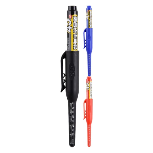 Carpenter's Marker Pens, Construction Marker Pens - 3X Deep Reach Marker Pens, Fast Drying, Waterproof | Construction Marking Tool, Deep Reach Markers