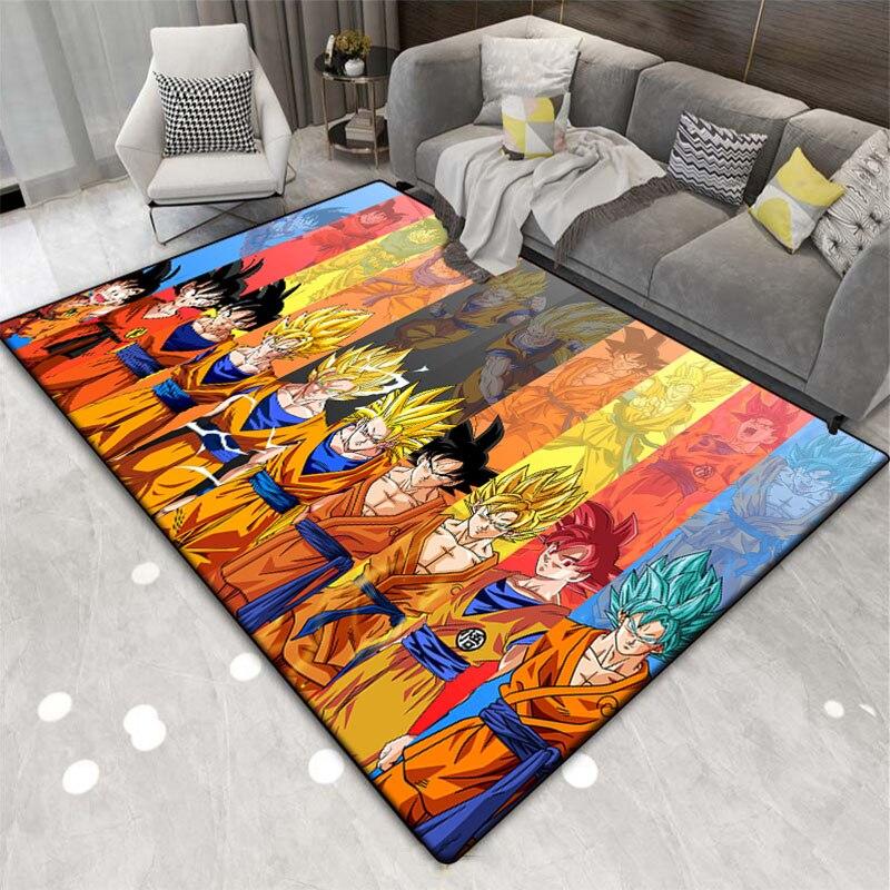 3D печать гостиная квадратный японский мультфильм DragonBall ковер игра ванная комната кухня коврик многофункциональный противоскользящий ковер.