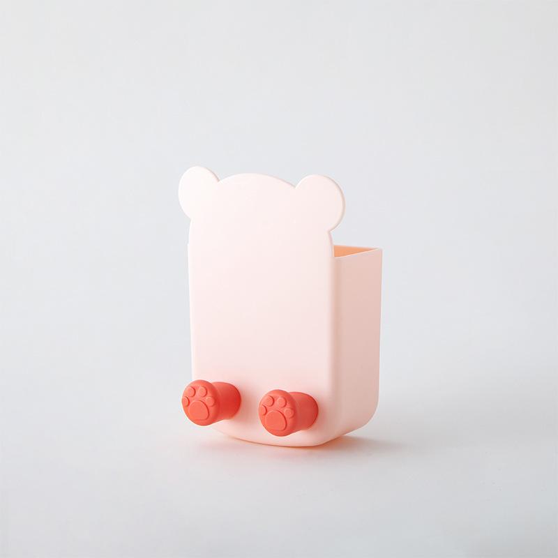 Мультяшный дырокол, настенный ящик для хранения, органайзер, пульт дистанционного управления телевизором, держатель для зарядки мобильного телефона в форме медведя