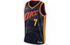 Баскетбольная майка Dri Fit SW Fan Edition Сезон 2023/24, Oklahoma City Thunder, Чет Холмгрен Размер 7 Мужской Черный DX8513-419