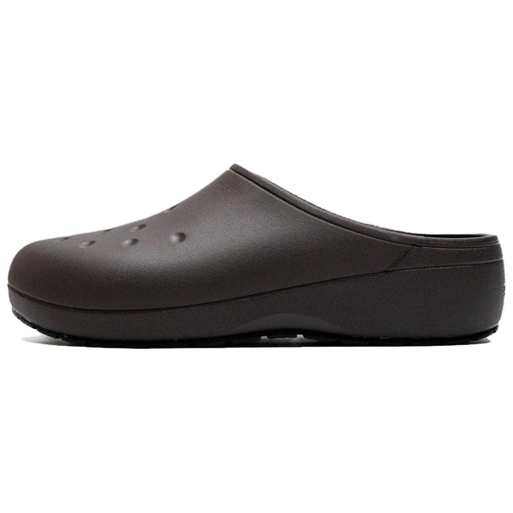 Crocs Классические тихие клоги, устойчивые к истиранию, закрытые тапочки, унисекс, цвет Эспрессо, 209968-206