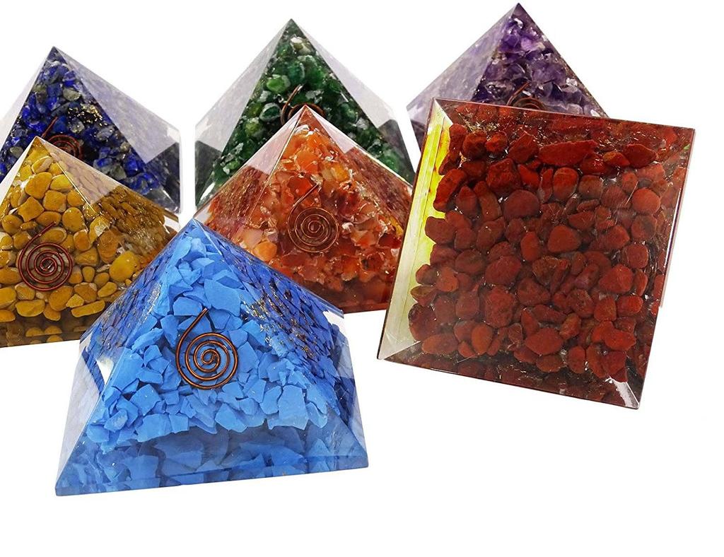 Harmonize Multistone 7 шт. Исцеляющий Кристалл Оргон Пирамида Генератор Энергии Медитация Йога С Символом Чакры Для Домашнего Офиса D cor