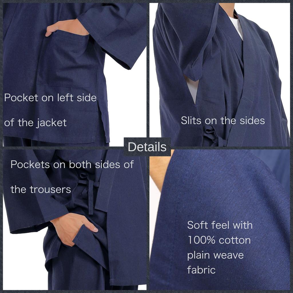 Edoten Мягкий Хлопок Полотняного Переплетения Темно-синий Размер L Самуэ, 100% Самуэ, Синий,