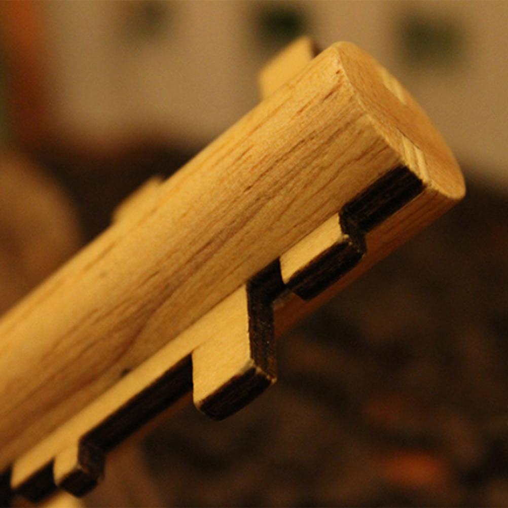 Children Funny Kong Ming Lock Toys Wooden Toy Unlock Puzzle Key Intellectual Educational Stress