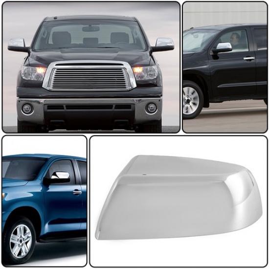 Left Side Top Half Mirror Cap Cover Chrome  For Toyota Tundra Sequoia 2007-2021