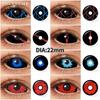 22 мм линзы для склеры демона Redlash Black Sclera Хэллоуин Контактные линзы Зомби Вампир Глазные контакты для вечеринки Синие контактные линзы