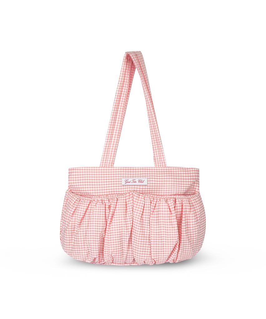 Сумка-тоут Goodtotes Souffle Puff (Розовая клетка)