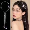 Wedding Butterfly Headband Head Chain Silver Tassel Hair Hoop Band Hair Vine Vintage Decorative Headwear Headpieces
