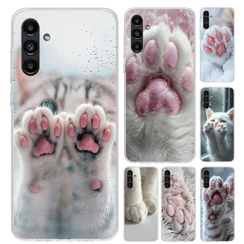 Pink Cat Hand Paw Phone Case for Samsung Galaxy A17 A16 A37 A26 A36 A57 A56 A15 A25 A35 A55 A14 A24 A34 A54 A13 A23 A33 A53 Gala