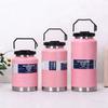 Large Capacity Insulated Stainless Steel Water Bottle With Handle Straw Lid Hiking Outdoor Sports Travel