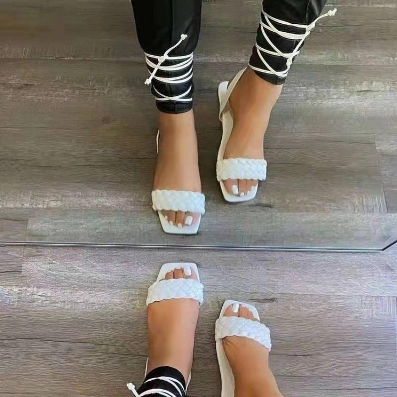 Новый летний модный дизайн плетение женские сандалии прозрачные необычные сексуальные хрустальные высокие каблуки женские шпильки квадратный носок обувь