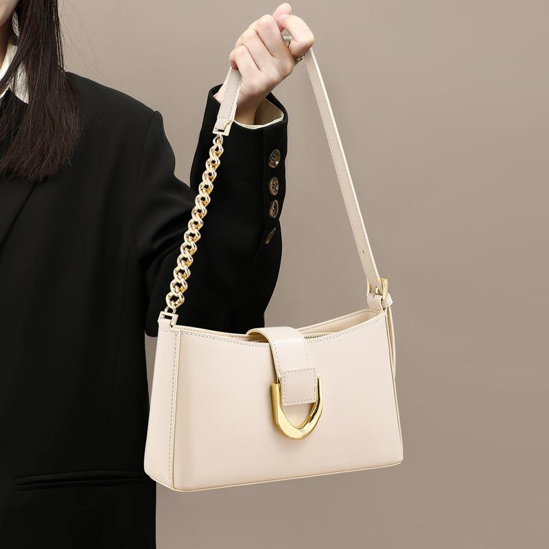 Bag 2026 new leather women's bag summer small bag temperament light luxury messenger shoulder handbag underarm bag