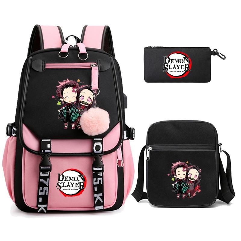 Ghost Extermination Surrounding Animation Backpack Campus Trend Primary And Secondary School Students Schoolbag Pencil Bag Shoulder Bag