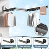 Portable Folding Drying Rack Traceless Wall Mounted Clothes Drying Rack Space Saving Clothes Hanger No Drilling Bathroom
