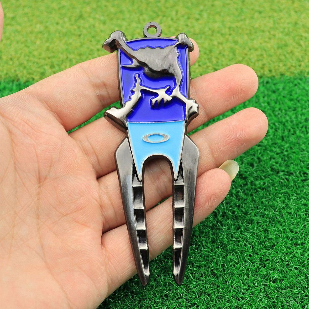Portable Zinc Alloy Training Aids Pitch Repairer Tool Golf Fork Prongs Golf Divot Lawn Maintenance