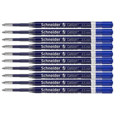 Schneider Шариковая ручка Синие гелевые стержни Gelion+, наконечник 0,5 мм, чернила, упаковка 10 шт. (Номер продукта 103923)