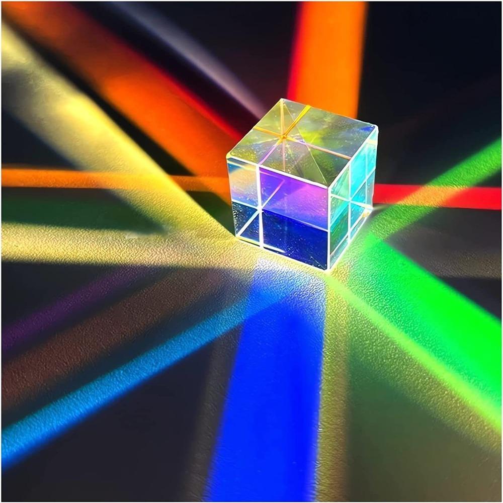 RGB Combiner Splitter Optical Glass X-cube Dichroic Cube Magic Prism Cube Rainbow Color Prism Cubes