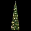 VidaXL Sapin de Noël Artificiel Escamotable 50 LED Vert, Arbre de Noël avec Lumières, Décoration de Fête Vacance Maison 357751