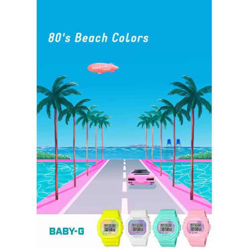 Casio Baby-G 80's Beach Colors BGD-560BC-7JF Women's White Watch