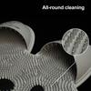 Rabbit Bathroom Shower Anti Slip Mat Foot Scrubber Back Scrubber Circular Massage Mat Silicone Foot Mat