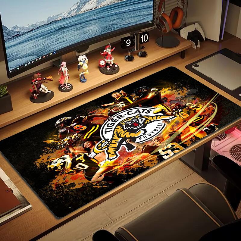 Hamilton Tiger-Cats Color Mouse Pad Large Gaming Table Cushion Non-slip Laptop Tablet Big Mousepad XXL Mat Mini PC Playmat With Lock edge